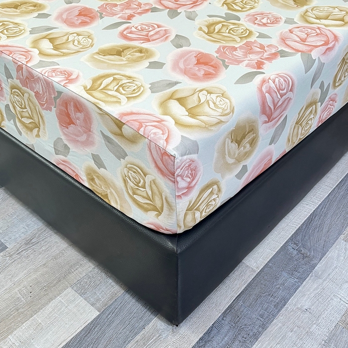 91家纺网 家纺一手货源 找家纺 伊而梦蚊帐 2025新款原棉老粗布床笠 画屏春