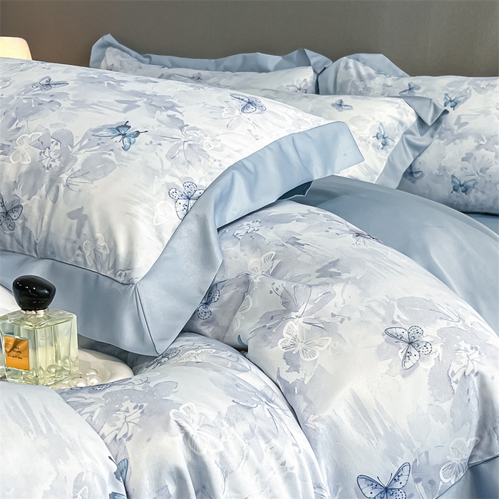 91家纺网 家纺一手货源 找家纺 （总）笙意家纺 2025新款水洗冰丝数码印花宽边四件套