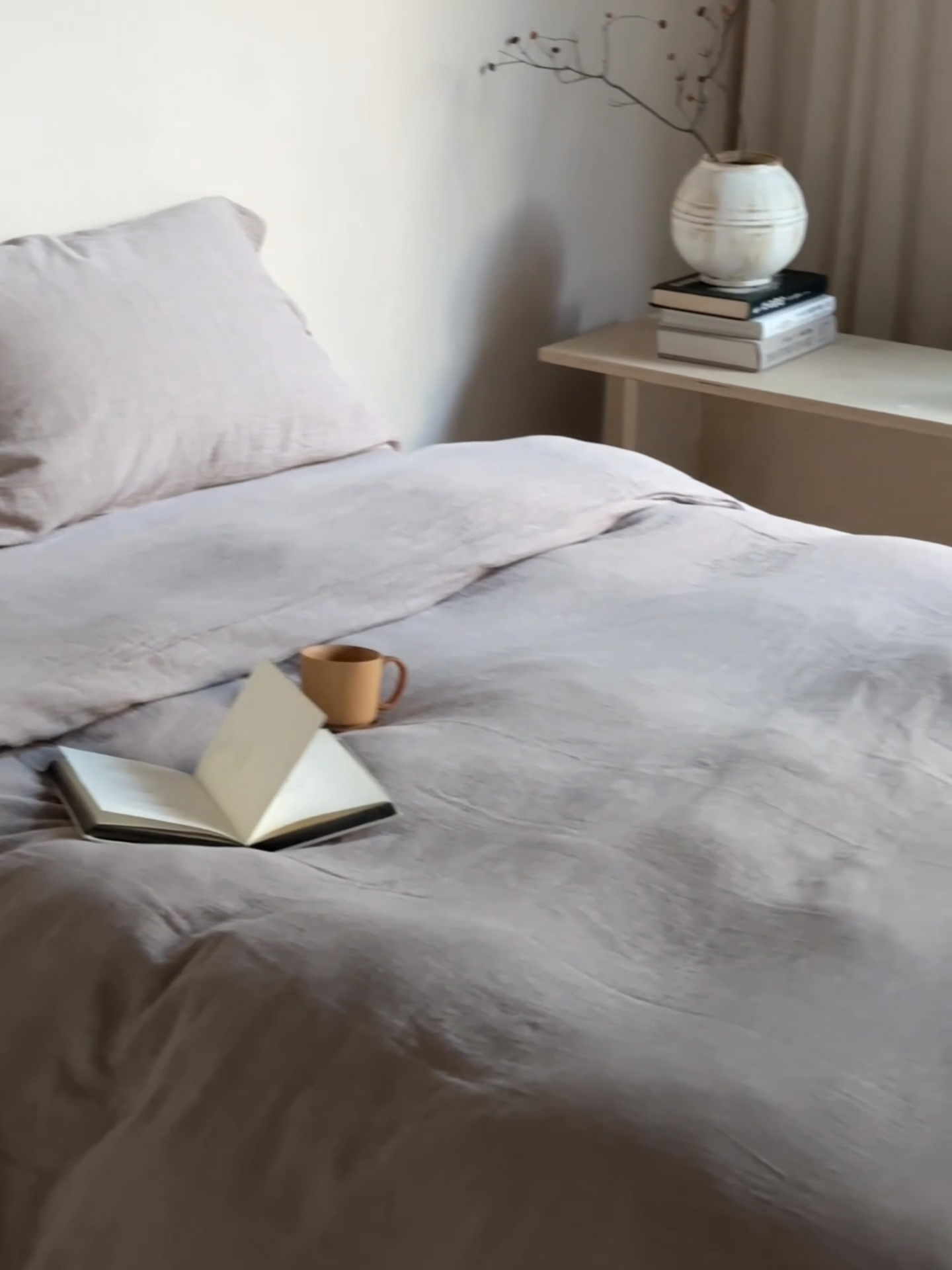 91家纺网 家纺一手货源 找家纺 璞素2025新款全棉色织三层纱四件套-素简 咖色