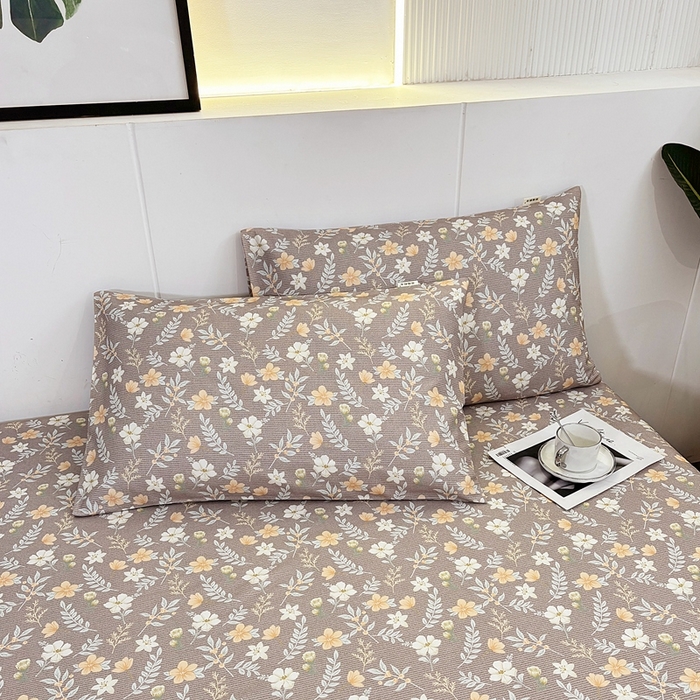 91家纺网 家纺一手货源 找家纺 伊而梦蚊帐 2025新款原棉老粗布床单 梅花棕