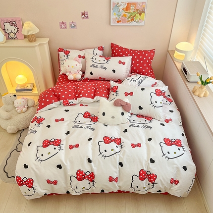 91家纺网 家纺一手货源 找家纺 （总）暮思家居 2025新款正版授权三丽鸥全棉四件套系列四件套