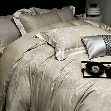 91家纺网 家纺一手货源 找家纺 （总）涞澳家纺 2025新款天丝棉色织提花四件套