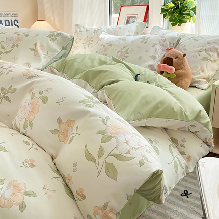 91家纺网 家纺一手货源 找家纺 （总）盛秋家纺 2025新款水洗棉印花四件套-卡通系列