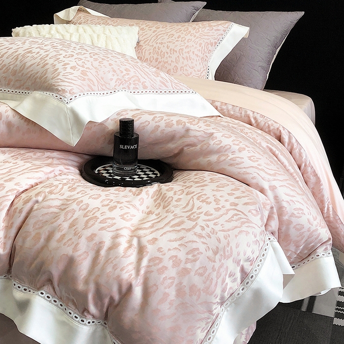 91家纺网 家纺一手货源 找家纺 涞澳家纺 2025新款天丝棉色织提花四件套 妙颜