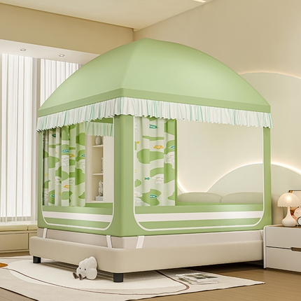 91家纺网 家纺一手货源 找家纺 （总）冉美家纺 2025新款屋顶式遮光防尘防摔蚊帐