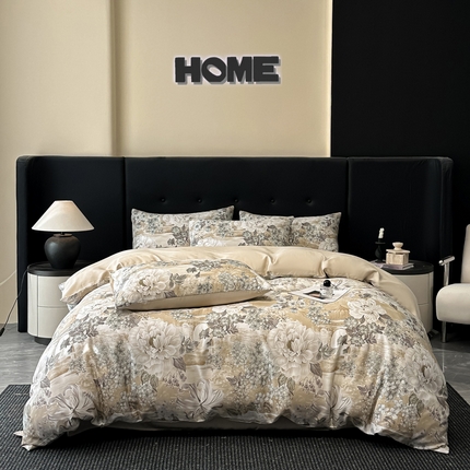 91家纺网 家纺一手货源 找家纺 （总）慕晨 2025春夏新品莱赛尔天丝数码印花四件套莱赛尔四件套天丝夏季凉感直播热款