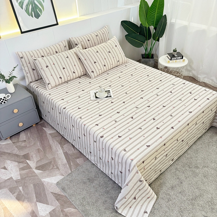 91家纺网 家纺一手货源 找家纺 伊而梦蚊帐 2025新款原棉老粗布床单 蝴蝶结