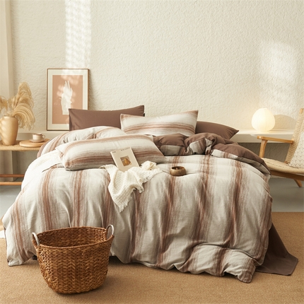 91家纺网 家纺一手货源 找家纺 （总）趣色2025新款A类全棉色织大提花四件套