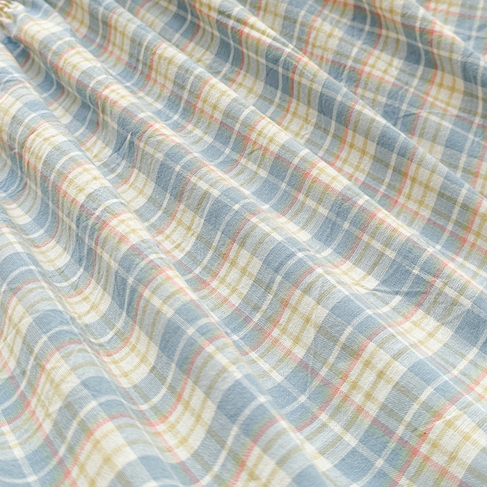 91家纺网 家纺一手货源 找家纺 铭成家纺 2025新款A类亲肤纯棉加厚床笠 简兮蓝