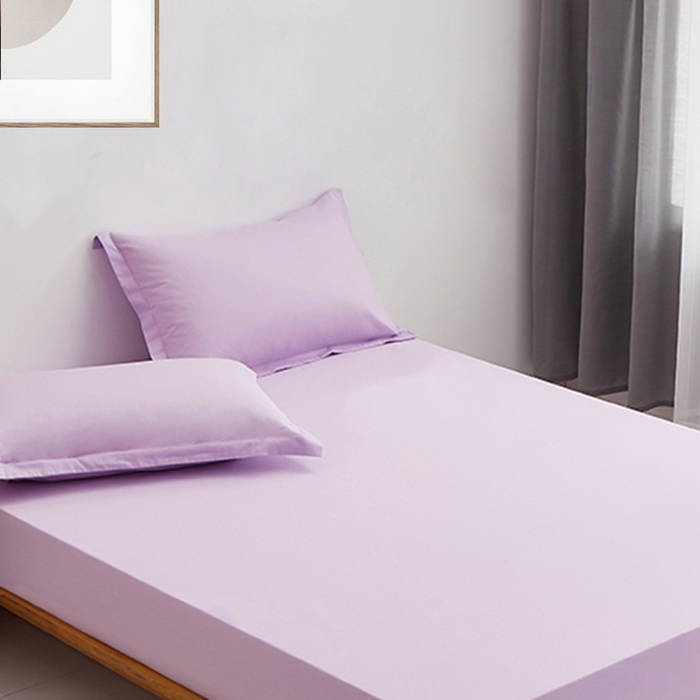 91家纺网 家纺一手货源 找家纺 金喜 2025新款全棉枕套喷气全棉宽边枕套枕头套-优雅系列 优雅-丁香紫