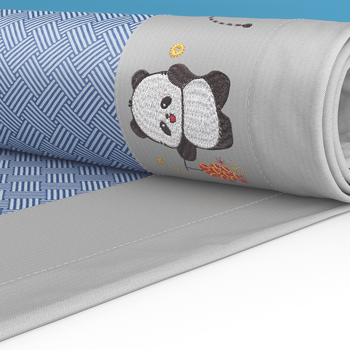 91家纺网 家纺一手货源 找家纺 爱宝被业  2025新款凉感抗菌冰丝席凉席 蓝色