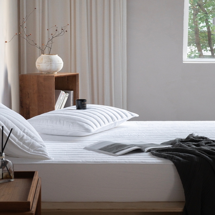 91家纺网 家纺一手货源 找家纺 璞素2025新款全棉纯棉三层纱床笠-空谷 ：幽兰 幽兰