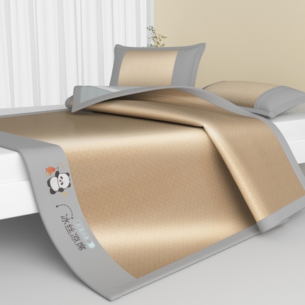 爱宝被业 2025新款凉感抗菌冰丝席凉席 棕色