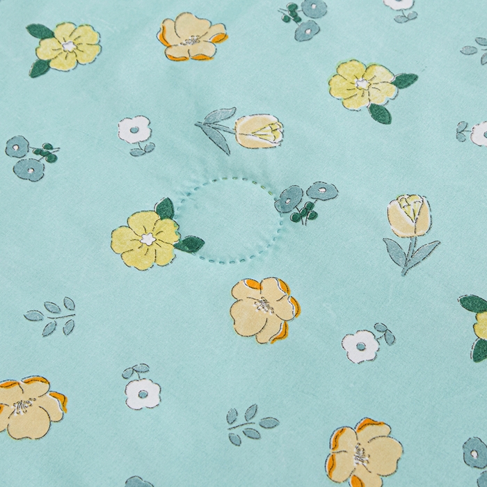 91家纺网 家纺一手货源 找家纺 侨鑫 2025新款亲肤水洗棉夏被宽边 蓝韵花田