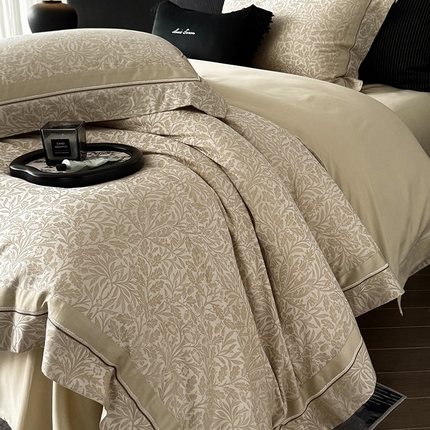 涞澳家纺 2025新款天丝棉色织提花四件套 暖枝