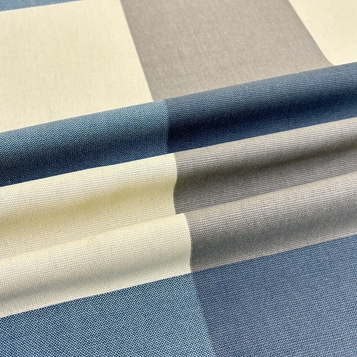 91家纺网 家纺一手货源 找家纺 伊而梦蚊帐 2025新款原棉老粗布床单 蓝灰格