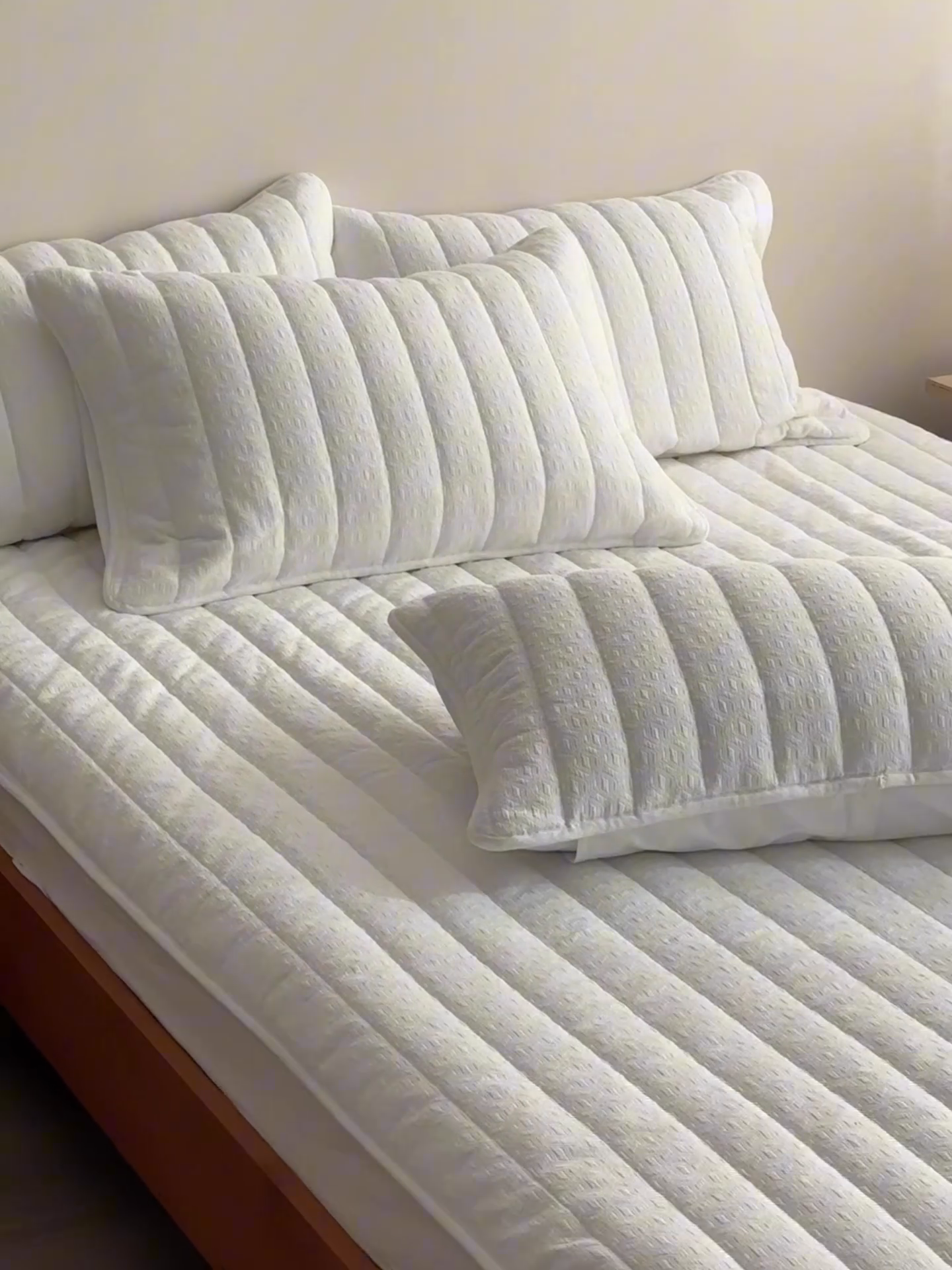 91家纺网 家纺一手货源 找家纺 璞素2025新款全棉纯棉三层纱床笠-空谷 ：幽兰 幽兰