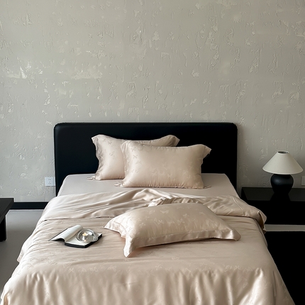 91家纺网 家纺一手货源 找家纺 （总）三味舒屋 2025新款60天丝柔雅提花四件套-蒂贝尼