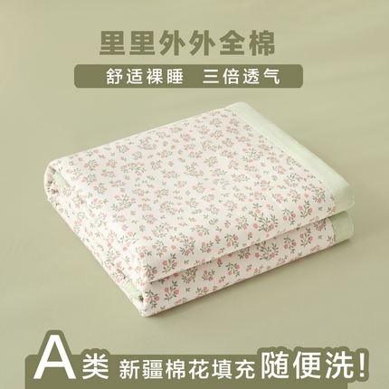 91家纺网 家纺一手货源 找家纺 维洋家纺 2025新款里外全棉印花棉花夏凉被 苏颖
