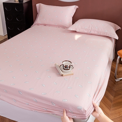 锦罗绣 2025新款A类全棉双层纱单床笠 好奇小狗