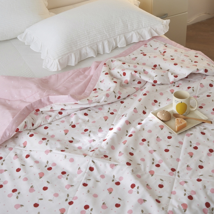 91家纺网 家纺一手货源 找家纺 维洋家纺 2025新款里外全棉印花棉花夏凉被 朵拉