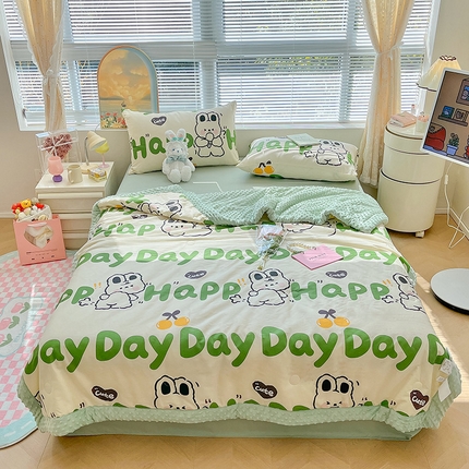 一加一  2025新款全棉豆豆大豆被被被子被芯夏被 快乐狗