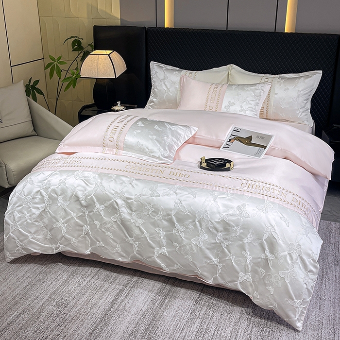 91家纺网 家纺一手货源 找家纺 （总）艾米家居 2025新款轻奢浮雕系列凉感丝水洗真丝四件套