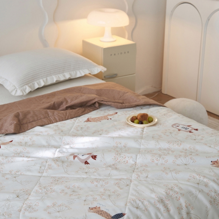 91家纺网 家纺一手货源 找家纺 维洋家纺 2025新款里外全棉印花棉花夏凉被 企鹅