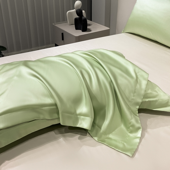 91家纺网 家纺一手货源 找家纺 涵宸2025新款天丝TM纯色-单枕套 单枕套-青草绿