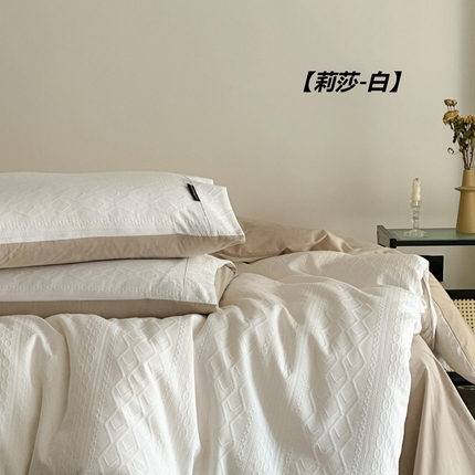 91家纺网 家纺一手货源 找家纺 （总）卡巴伦家纺 2025全棉A类空气层三层纱提花四件套