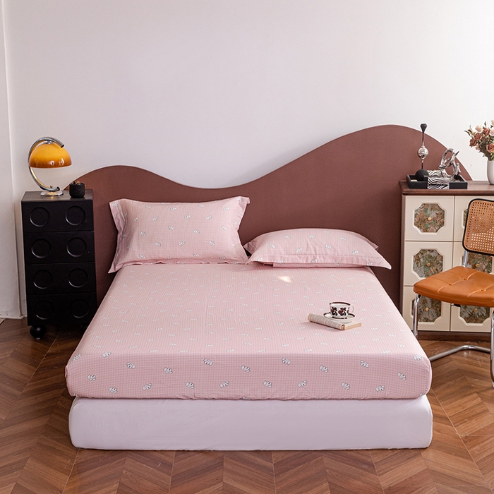 91家纺网 家纺一手货源 找家纺 锦罗绣 2025新款A类全棉双层纱单床笠 好奇小狗