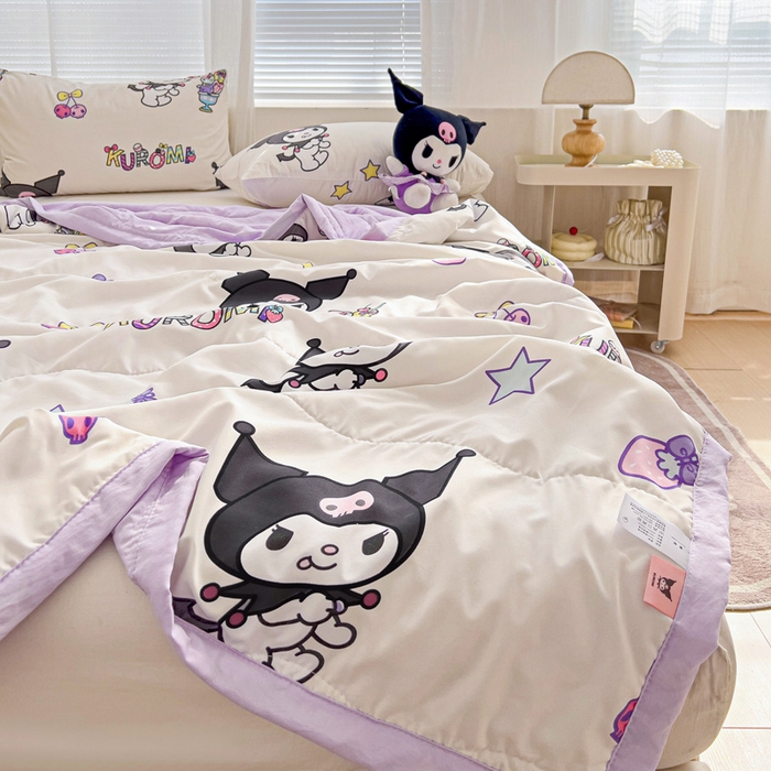 91家纺网 家纺一手货源 找家纺 （总）海岛哥哥 2025新款三丽鸥系列A类水洗棉夏被大床图（提供买家秀）