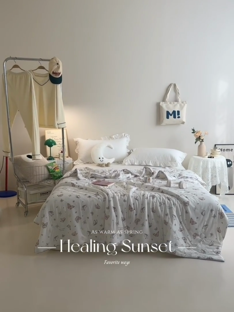 91家纺网 家纺一手货源 找家纺 维洋家纺 2025升级21%大豆新款A类牛奶丝针织夏被（四周踩棉）软糯凉感夏被空调被 喋喋飞舞