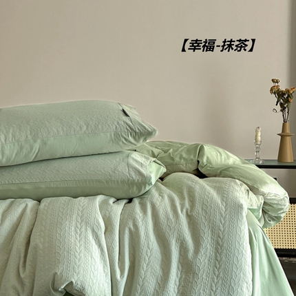 91家纺网 家纺一手货源 找家纺 （总）卡巴伦家纺 2025全棉A类空气层三层纱提花四件套