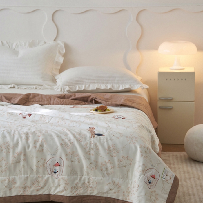 91家纺网 家纺一手货源 找家纺 维洋家纺 2025新款里外全棉印花棉花夏凉被 企鹅