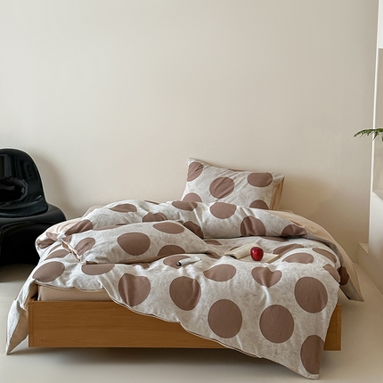 简家居 2025新款60支色织空气棉四件套-波卡尔 波卡尔-咖