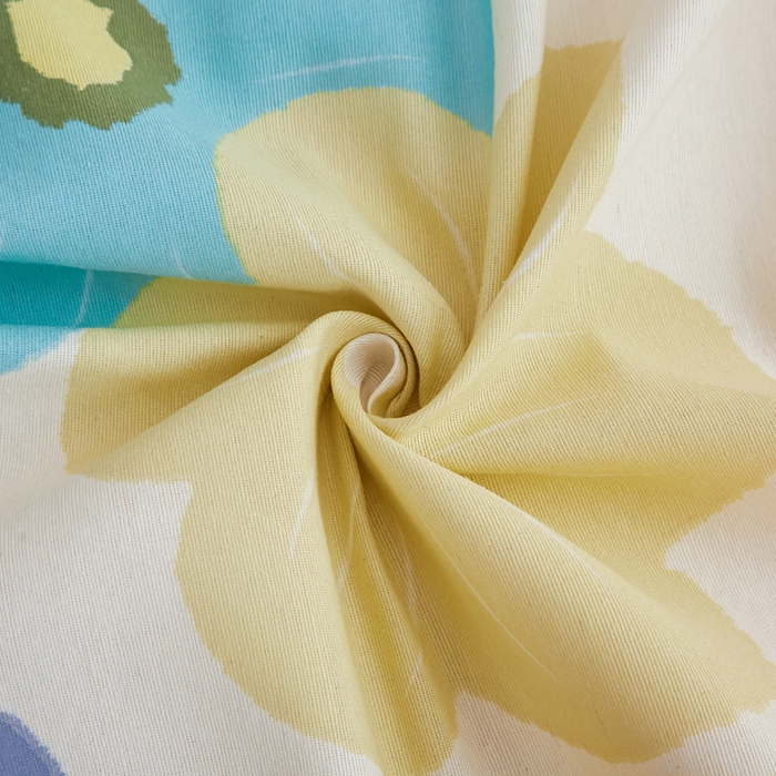 91家纺网 家纺一手货源 找家纺 棉乐町家居 2025新款锦柔老粗布印花床笠 花落