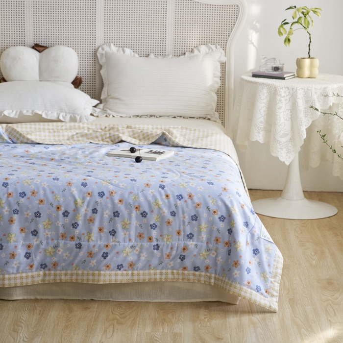 91家纺网 家纺一手货源 找家纺 维洋家纺 2025新款里外全棉印花棉花夏凉被 晓晓