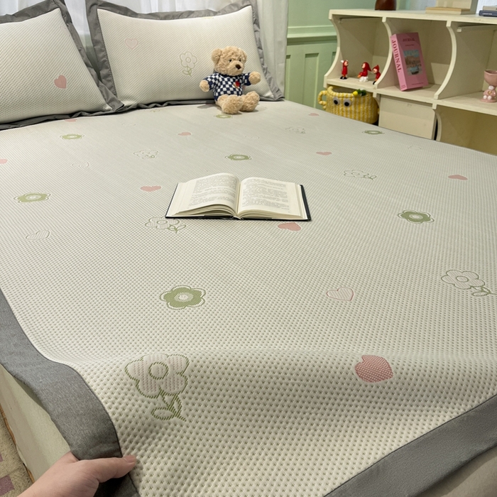 91家纺网 家纺一手货源 找家纺 卡初家居（原微来） 2025夏季凉感提花席 小春日和