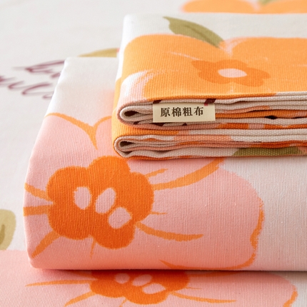 棉乐町家居 2025新款锦柔老粗布床单老粗布凉席三件套 朝暮