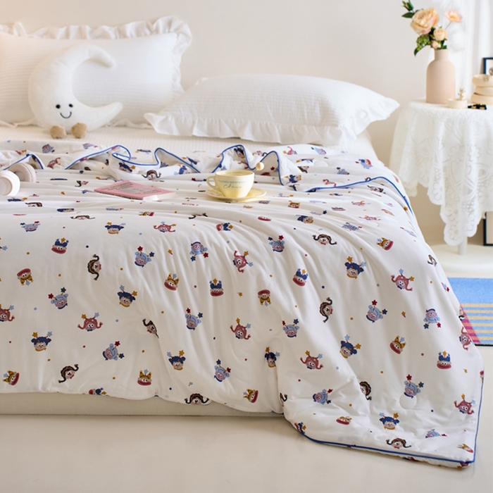 91家纺网 家纺一手货源 找家纺 维洋家纺 2025升级21%大豆新款A类牛奶丝针织夏被（四周踩棉）软糯凉感夏被空调被 魔法师