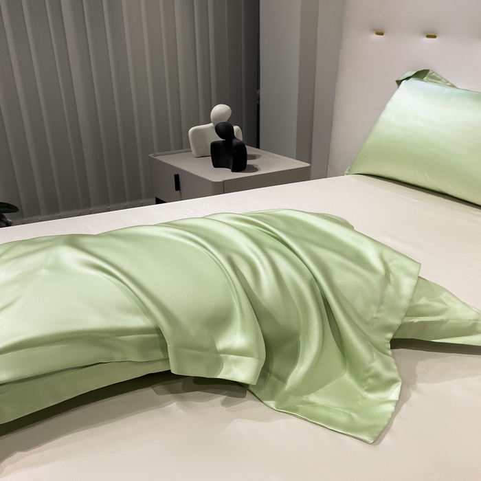 91家纺网 家纺一手货源 找家纺 涵宸2025新款天丝TM纯色-单枕套 单枕套-青草绿