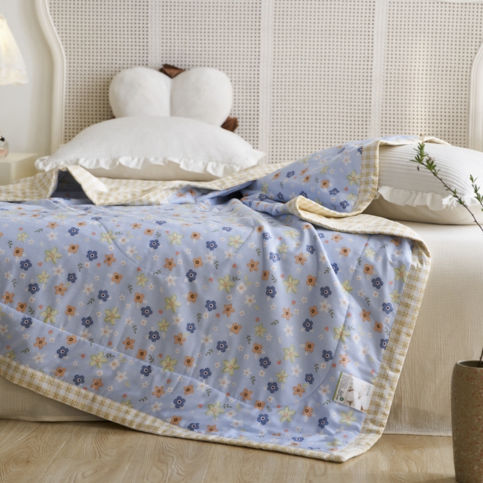 91家纺网 家纺一手货源 找家纺 维洋家纺 2025新款里外全棉印花棉花夏凉被 晓晓