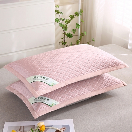 （总）小牛席业 2025新款波点冷感豆豆夏凉枕套凉枕套夏天枕套冰丝枕套竹枕套藤枕套冰藤枕套