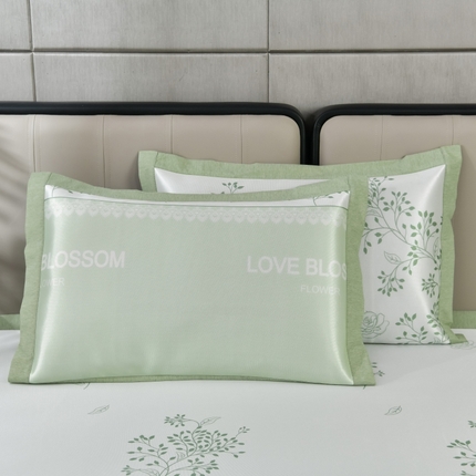 91家纺网 家纺一手货源 找家纺 （总）小牛席业 2025新款碳光凉感印花冰丝凉枕套系列凉枕套夏天枕套冰丝枕套竹枕套藤枕套冰藤枕套