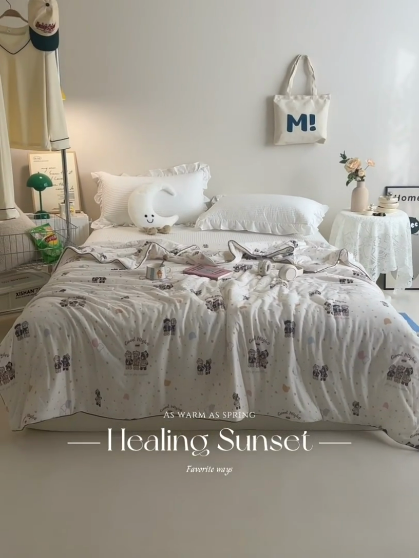 91家纺网 家纺一手货源 找家纺 维洋家纺 2025升级21%大豆新款A类牛奶丝针织夏被（四周踩棉）软糯凉感夏被空调被 维尼熊