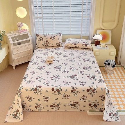 悦织湾家纺 2025华夫格全棉单床单 华夫格-甜心花语