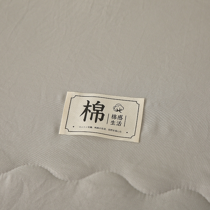 91家纺网 家纺一手货源 找家纺 鑫佰利 2025新款纯色水洗棉纱棉花夏被 被子被芯 摩卡灰
