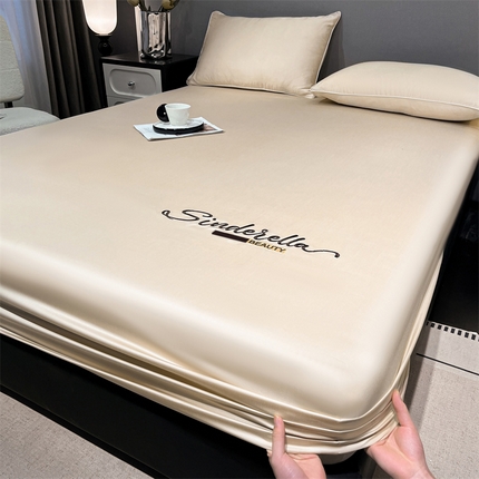 91家纺网 家纺一手货源 找家纺 （总）云棉坊 2025水洗冰丝刺绣床笠-S款