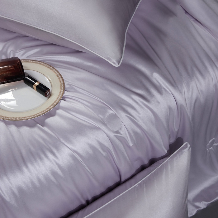 91家纺网 家纺一手货源 找家纺 优悦生活馆 2025新款凉感冰丝纯色夏被四件套-盛夏 盛夏-葡萄紫